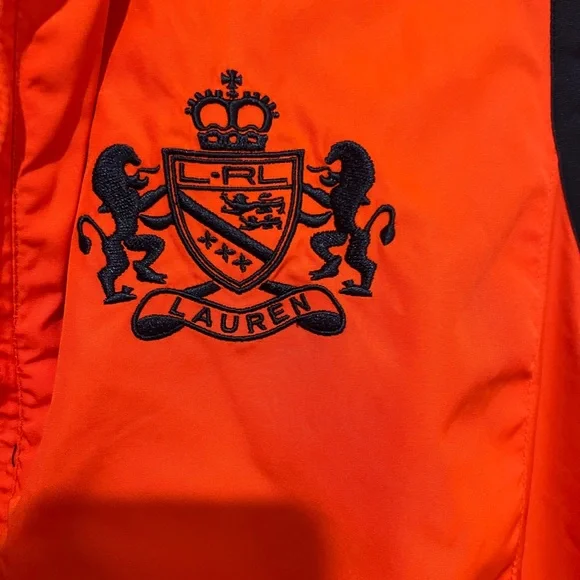 Lauren Ralph Lauren L Womens Crest Reversible Golf Vest Blue Orange Embroidered - Picture 5 of 15